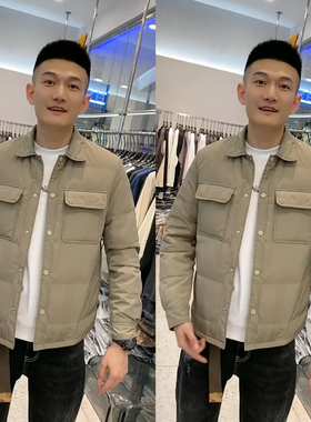 韩版轻薄羽绒服男士冬款简约翻领外套短款休闲百搭羽绒夹克9901