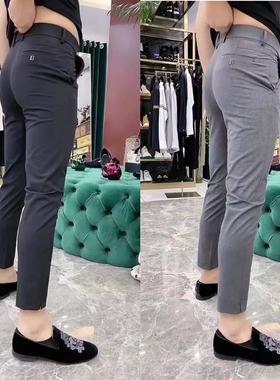 K009夏欧版男士九分裤百搭西裤时尚小直筒休闲裤商务裤子职业裤潮