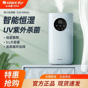 格力加湿器家用卧室大雾量喷雾器小型婴 蓝色SCK-50X62a加湿器