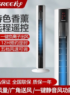 格力电风扇塔扇智能遥控落地扇家用轻音无叶风扇立式FL-09X62BhC