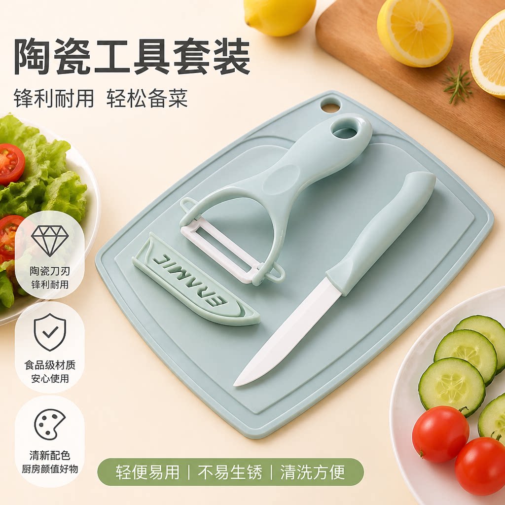 塑料陶瓷水果削皮刀厨房多功能刨刀家用削苹果刮皮刀土豆削皮器