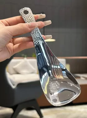 精品不锈钢锤纹饭勺家用不易粘防烫盛饭勺子光滑饭铲不粘饭盛饭勺
