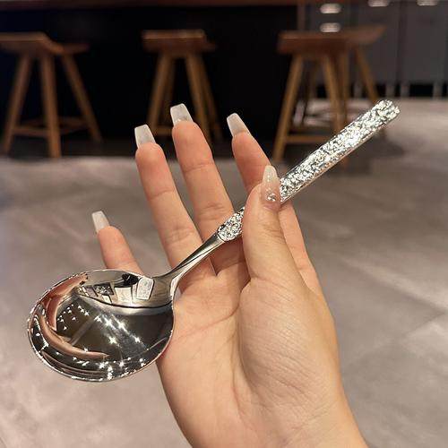 【老板娘自用】不锈钢圆头更吃饭勺子大圆勺汤匙调羹韩式勺