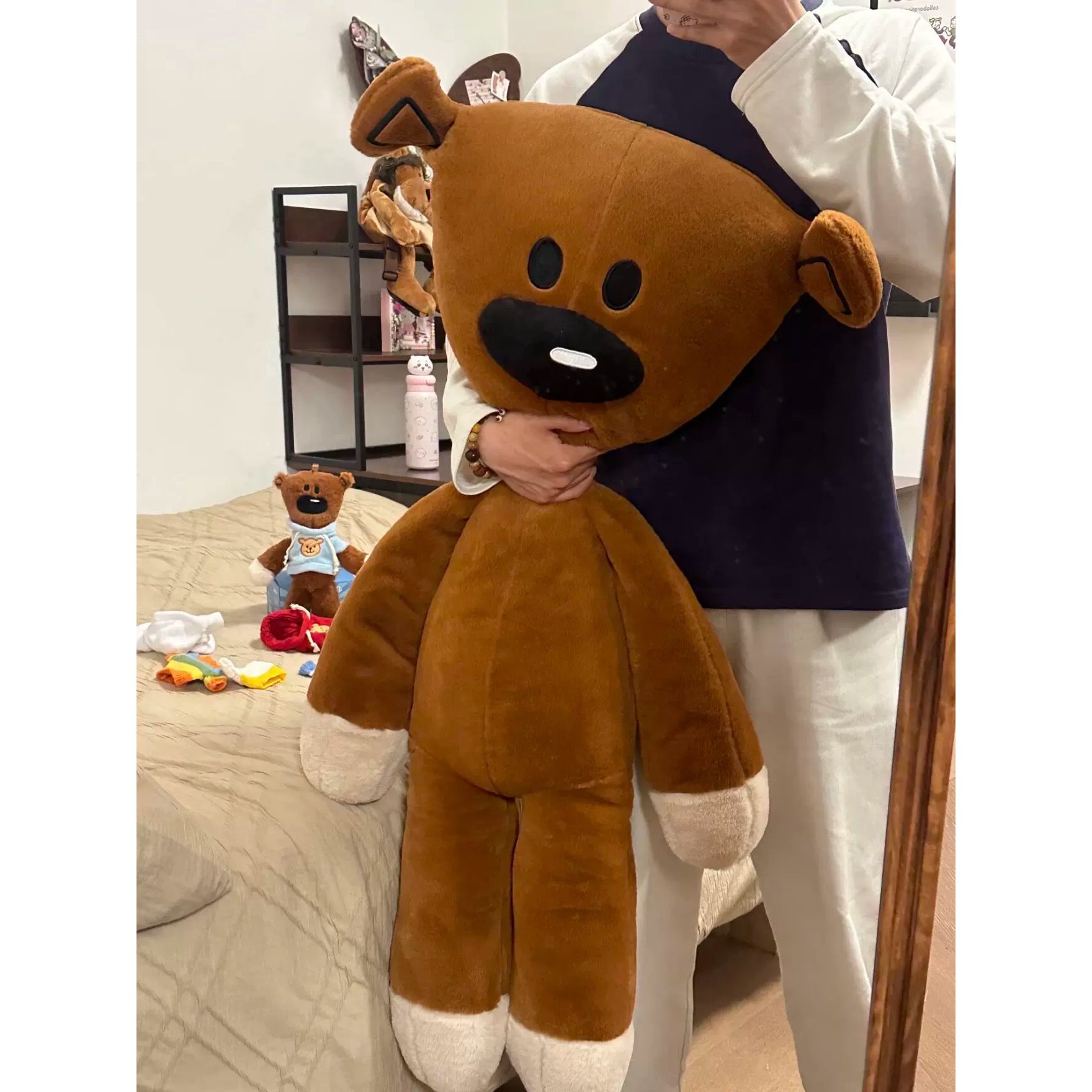 憨豆先生的小熊毛绒玩具憨豆熊公仔玩偶娃娃抱枕送男女友生日礼物