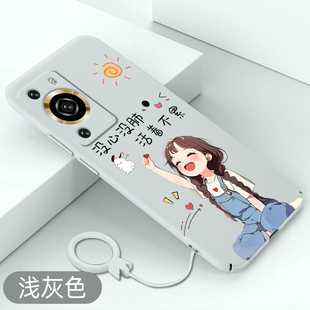 适用华为p60手机壳活着不累p60pro全包卡通硬壳P60超薄保护套HUAWEI防摔新款女款不顶膜可爱潮牌高级感散热壳