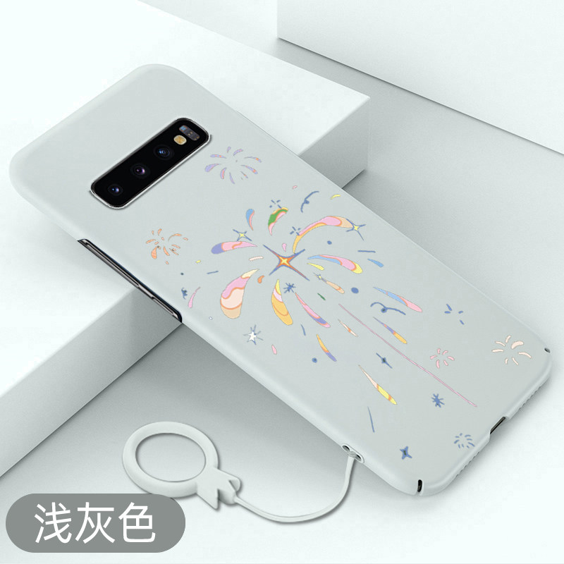 适用三星s10手机壳涂鸦烟花全包硬壳s105g韩版超薄防摔三星s9外壳s8+简约s9plus个性s10+散热壳保护套新款