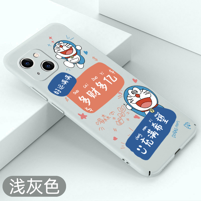 适用于苹果13手机壳iPhone13pro哆啦A梦苹果13promax超薄不顶膜防摔硬壳mini卡通全包保护套新款创意可爱外壳