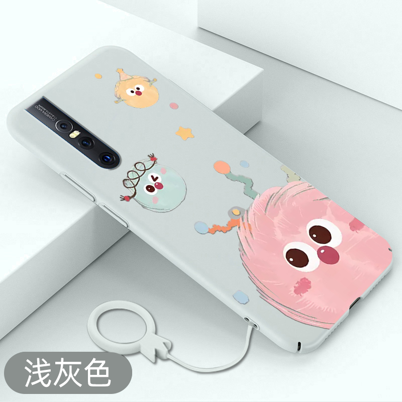 适用vivox27手机壳粉色煤球vivox30超薄硬壳vivoX30PRO全包防摔x27pro爆款高级卡通外壳不顶膜可爱新款保护套