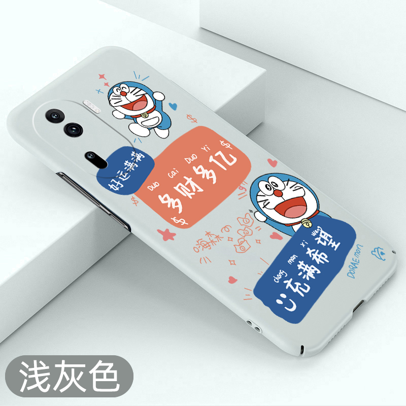 适用oppoReno11手机壳哆啦A梦reno11pro超薄不顶膜reno11pro+防摔硬壳卡通全包保护套新款创意磨砂散热壳裸感