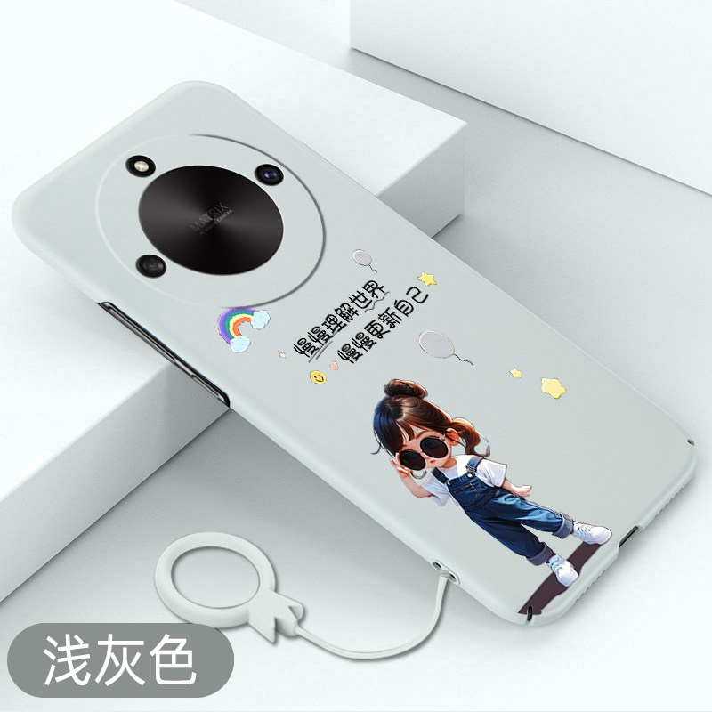 适用于荣耀x50手机壳背带裤女孩荣耀x50gt全包保护套honorx50pro超薄卡通硬壳新款创意不顶膜高级感防摔可爱