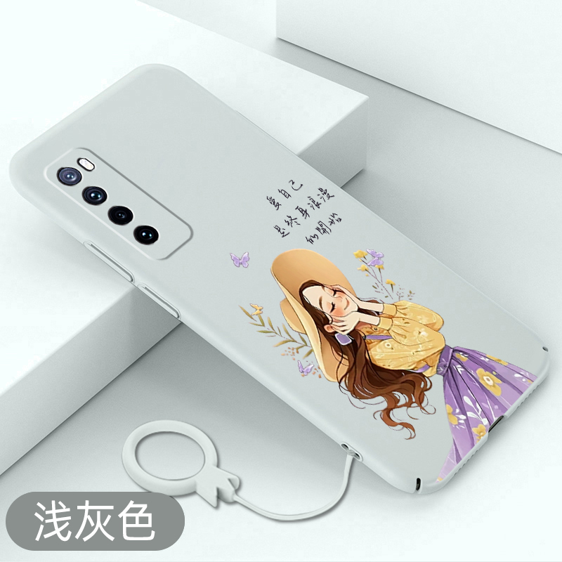 适用于华为nova7手机壳浪漫少女nova7pro超薄保护套nova7se全包新款硬壳不顶膜防摔创意外壳卡通高级感散热壳