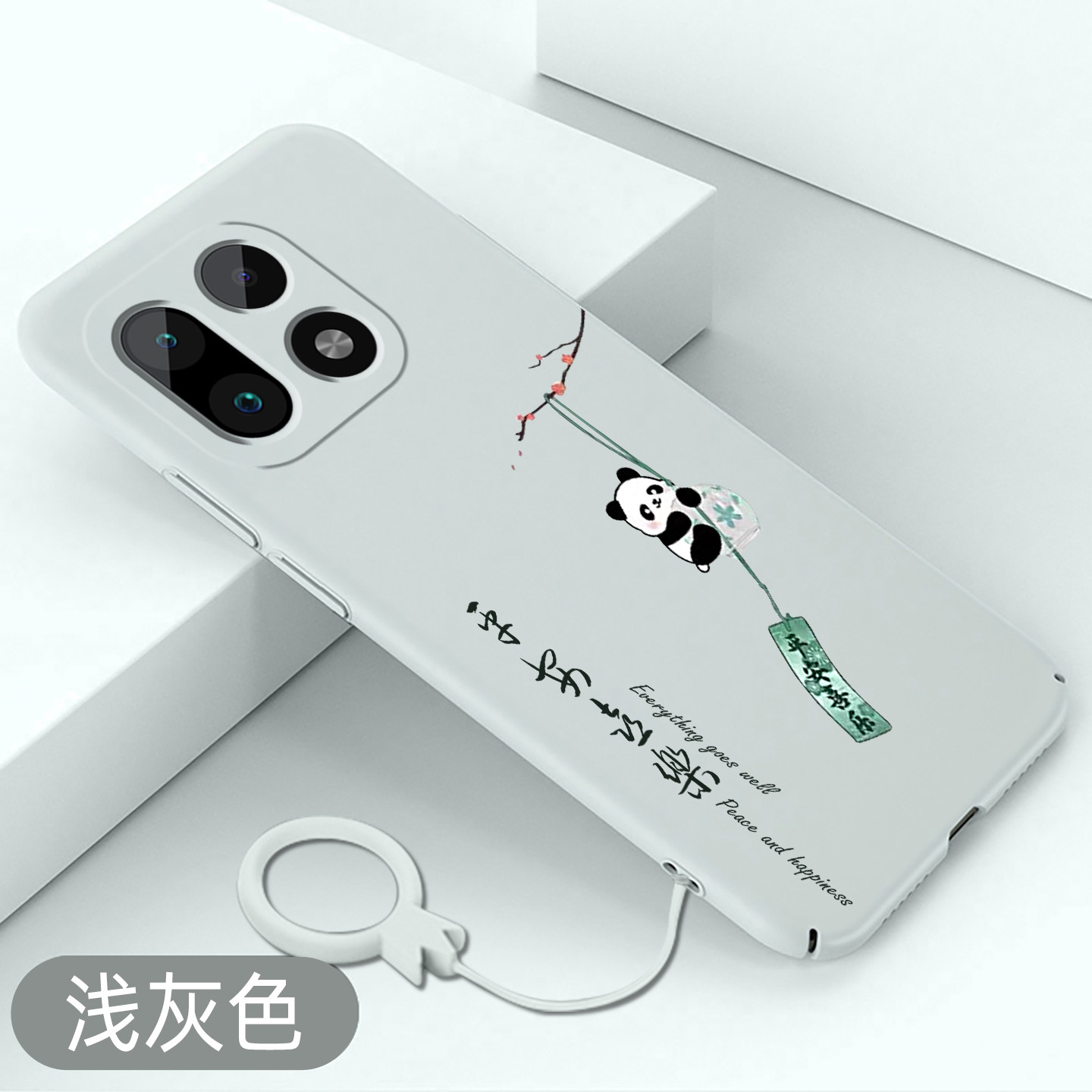 适用一加16手机壳熊猫风铃1+16全包超薄PYB110防摔硬壳中国风保护套创意平安喜乐国潮新款磨砂散热壳