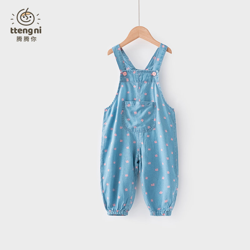 女宝防蚊背带裤夏季薄款图片