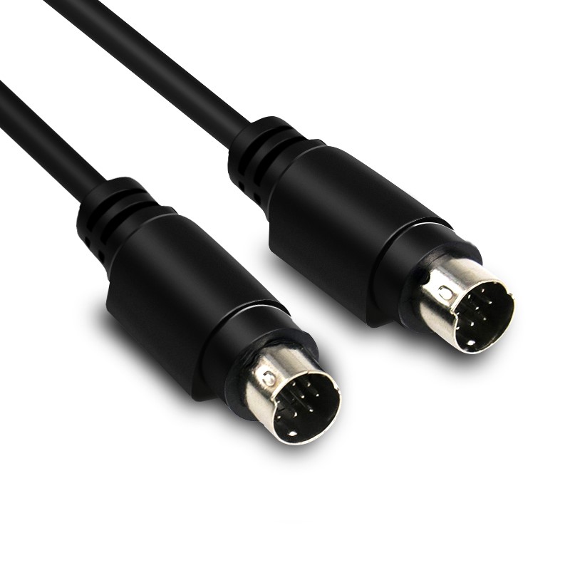 适用全铜 PLC MD8芯连接线 圆头visca8针公对公数据线 8针圆头通