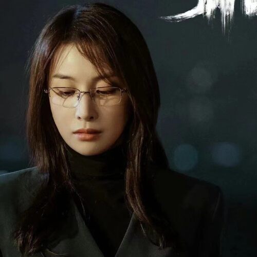 MIES半框眼镜女近视可配度数超轻纯钛防蓝光金丝纯钛眼镜架方形