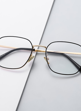 潮流男平光镜抗辐射电脑近视眼镜变色可配度数防蓝光眼镜框18322