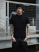 运动体恤 基础百搭全棉打底衫 日系cityboy纯棉t恤男小领口修身 短袖