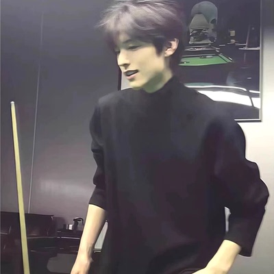 半高领包芯纱针织衫紧身弹力长袖