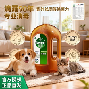 滴露Dettol消毒液水杀菌抑菌衣物除菌液室内洗衣地板家用正品大瓶