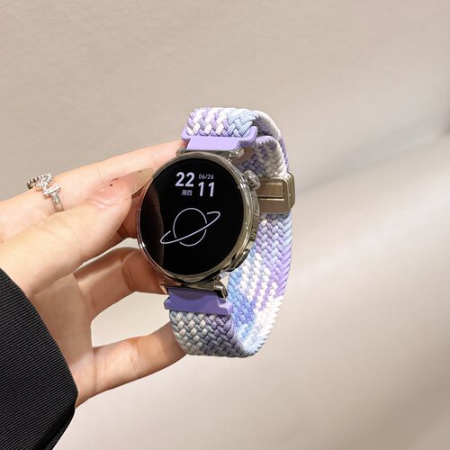 适用华为荣耀GS3 magic尼龙表带Watch5智能手表watch3/2 Pro编织运动42mm男小米Color女新款时尚创意42mm华米