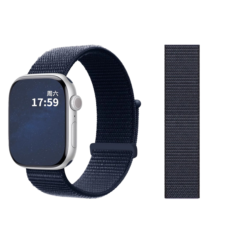适用iwatch系列尼龙回环手表带
