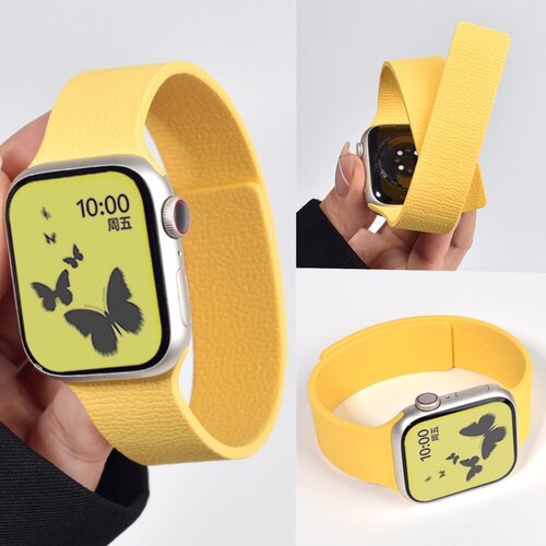适用苹果手表S10/S11表带apple watch表带iwatch9手表带S8/7夏季男女运动透气硅胶腕带ultra2代新款替换带ins
