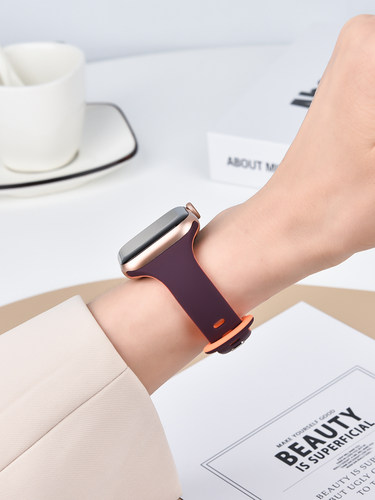 iwatch硅胶表带小蛮腰蝴蝶扣wezi