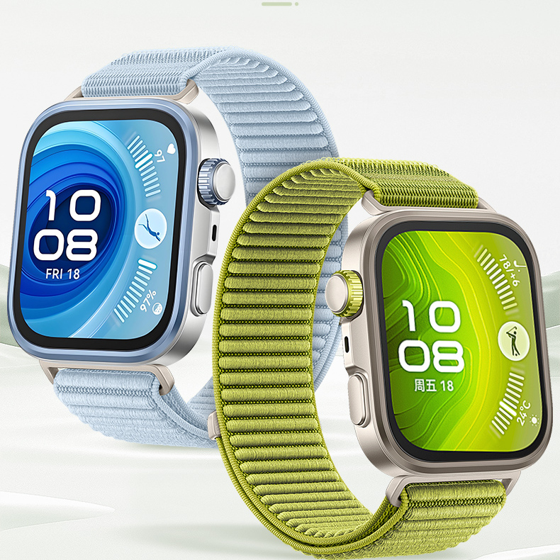 适用华为watch FIT4PRO表带watchfit4手表带活力款尼龙腕带华为FTT3透气手表链男女款手环替换带山地纹个性潮