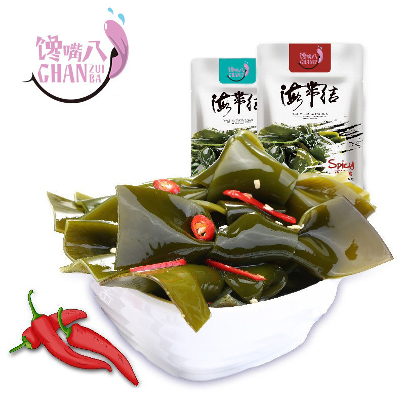 馋嘴八酸醋香辣麻辣海带结即食零食休闲解馋营养办公室零食小包装