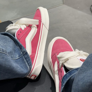 草莓熊限定粉色低帮男女板鞋knu skool美式街头时尚复古胖胖面包