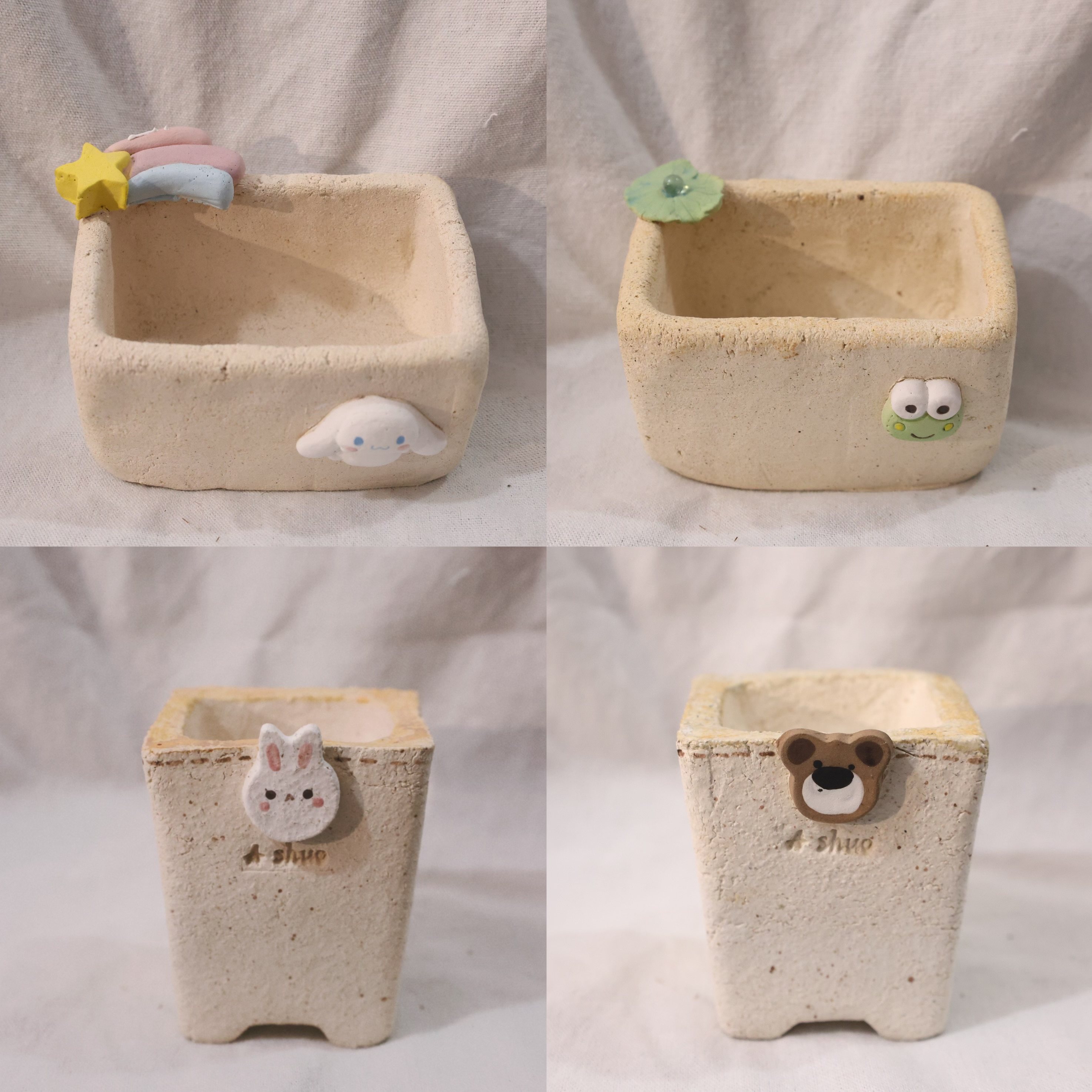 【ashuo麦饭石花盆】合集粗陶透气纯手工长条款高方卡通p多肉花盆,鲜花速递/花卉仿真/绿植园艺,花盆,淘宝优惠券,粉丝福利购,淘宝优惠卷