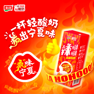 6盒 金河一杯轻酸奶宁夏辣糊糊口味网红风味酸奶200ml 新品