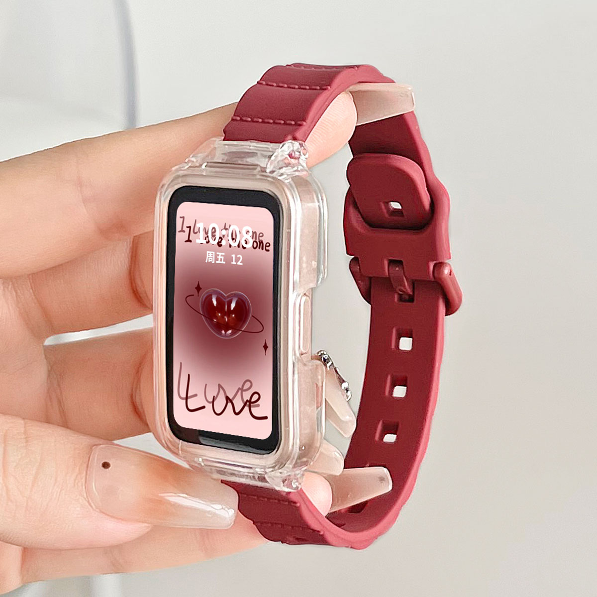 psnld华为创意硅胶气垫纹表带