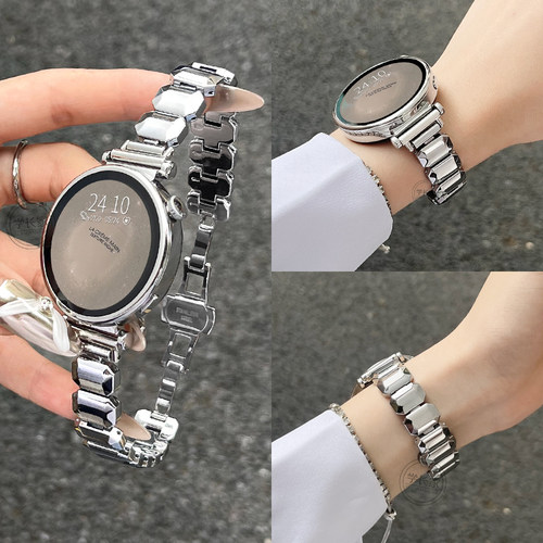 适用gt5/6小方糖金属手表带女士