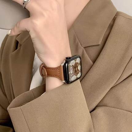 psnld适用华为watchfit3表带真皮质新款fit2智能运动手表fit1手表带女款fitnew专用手腕带高级感男女士秋冬款