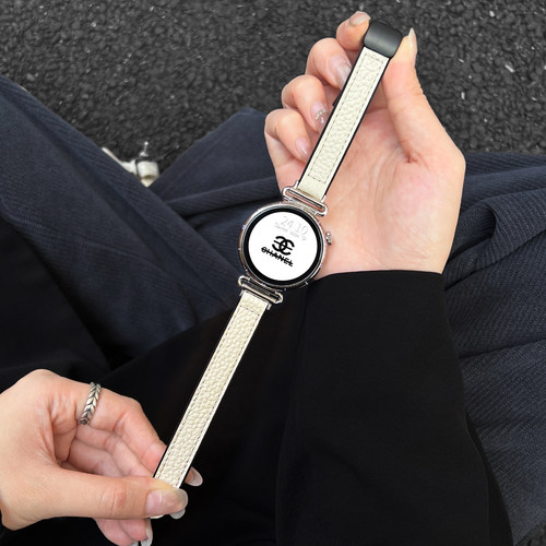 适用小米watch5荔枝纹硅胶磁吸带