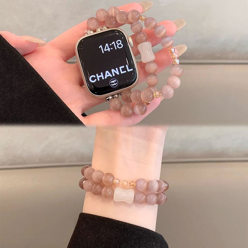 iwatchs11表带新款猫眼水晶双链图片