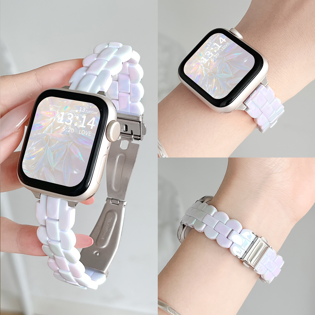 iwatchs10表带新款炫彩树脂表链