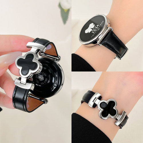 适用oppox3mini真皮四叶草磁吸带