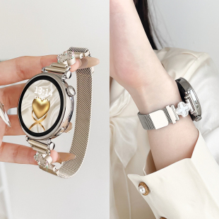 watch3表链智能运动腕带2女生41mm专用手链 watch5金属高级磁吸4sport手表带xiaomi 适用小米watch s4表带新款