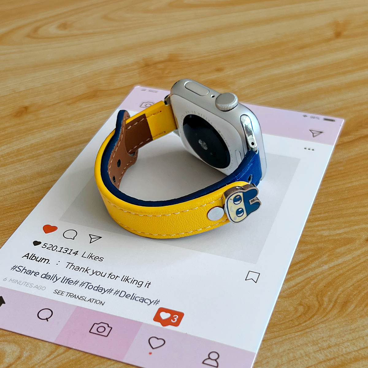 适用小米9pro秋冬创意拼色皮表带