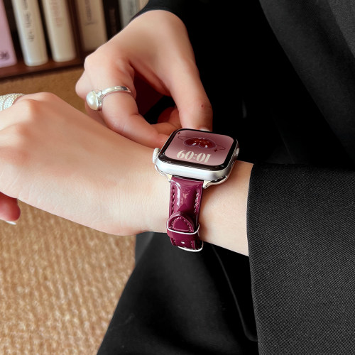 iwatchs12表带新款亮面皮质表链