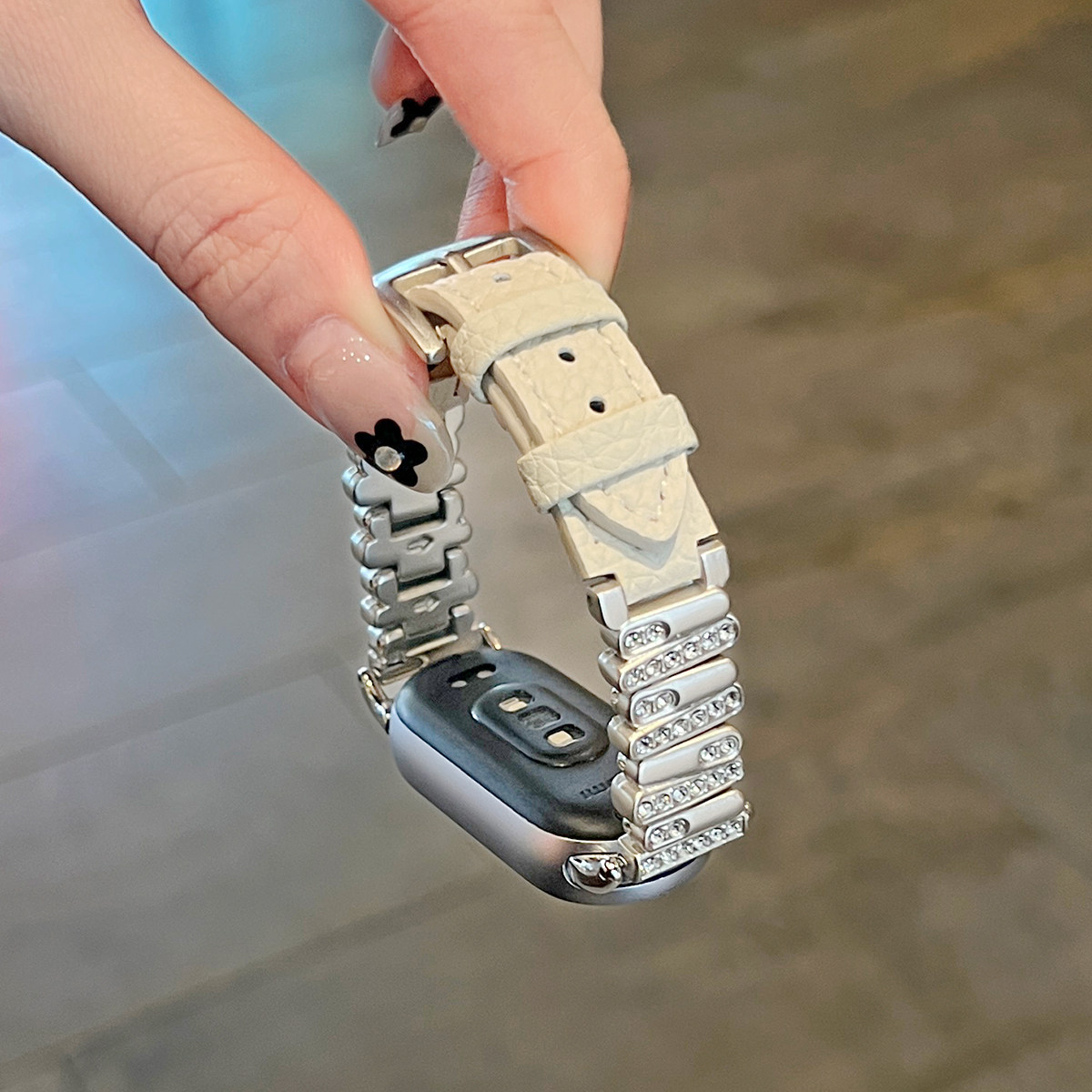 适用小米手环10表带不规则间皮质