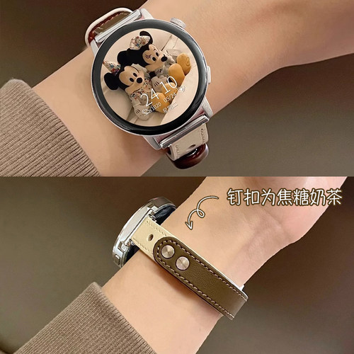 gt5双钉扣皮表带秋冬女款
