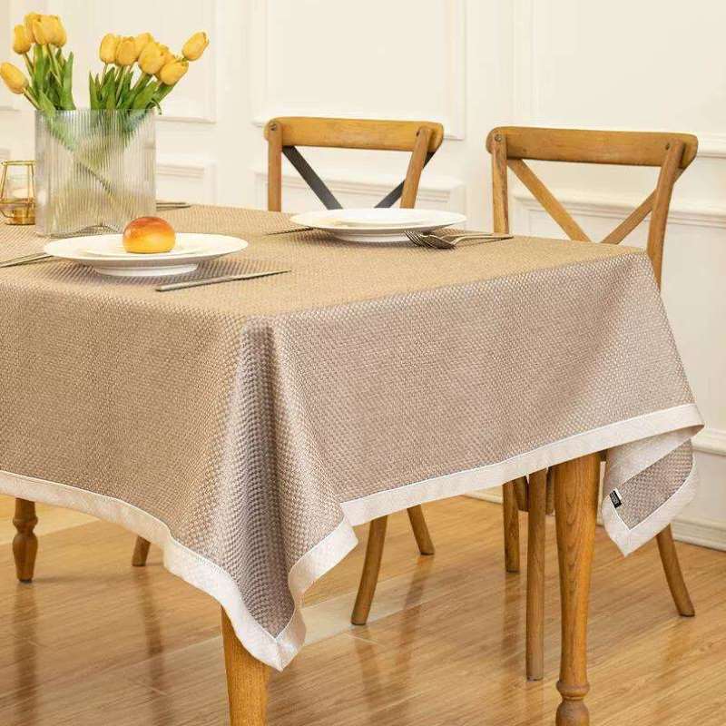 格蓝丽芙纯色布艺桌布北欧风格长方形西餐台布简约轻奢美式餐桌布