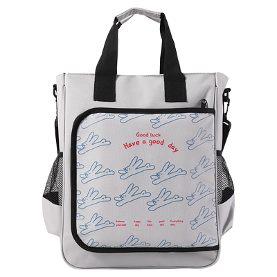 本星2025新款小学生大容量补习袋美术袋儿童多用斜挎包手提袋男女孩初高中生多功能补课包背包手提袋拎书袋