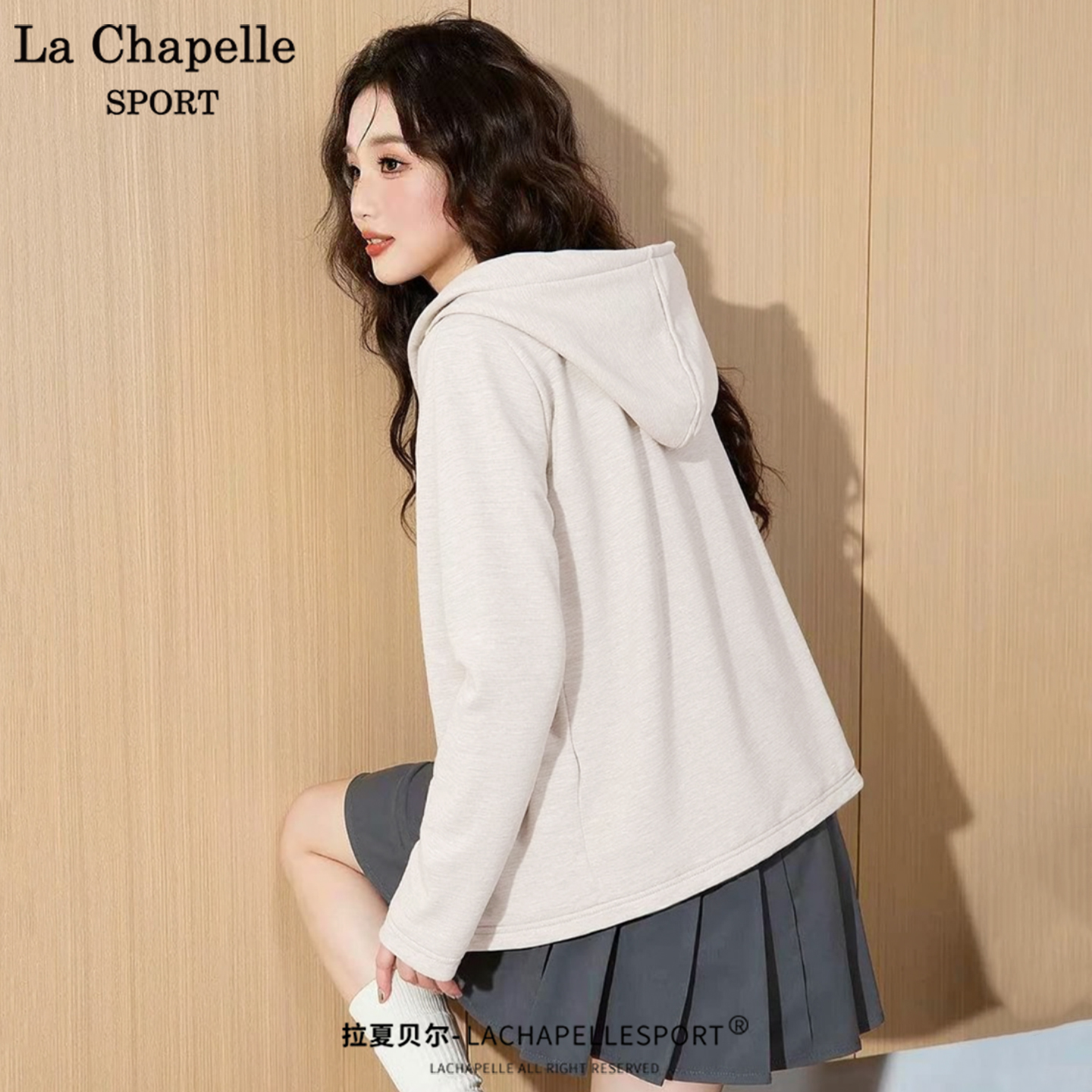 拉夏贝尔糯米开衫卫衣外套