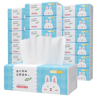 八月雪大包抽纸整箱批发家用抽纸巾餐巾纸卫生纸可湿水纸巾加长款