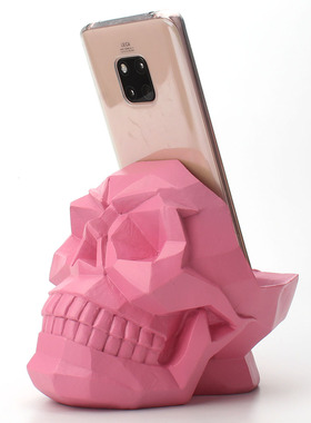 创意几何风棱面鬼头万圣节摆件