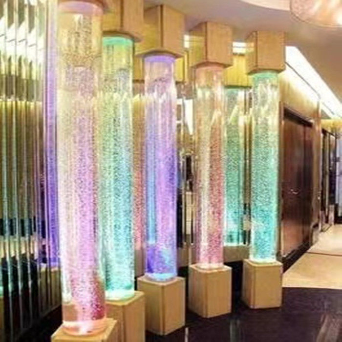 亚克力水珠灯 风水水柱灯 气泡柱 圆管 圆柱屏风可定制